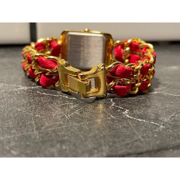 Gold and Red Rope Sonnet Watch - New Battery - Picture 4 of 7